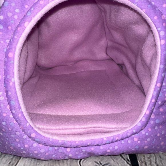 Guinea Pig Handmade Hut Bed Removable Pad Boba Tea Print Bearded Dragon Purple - Picture 4 of 8